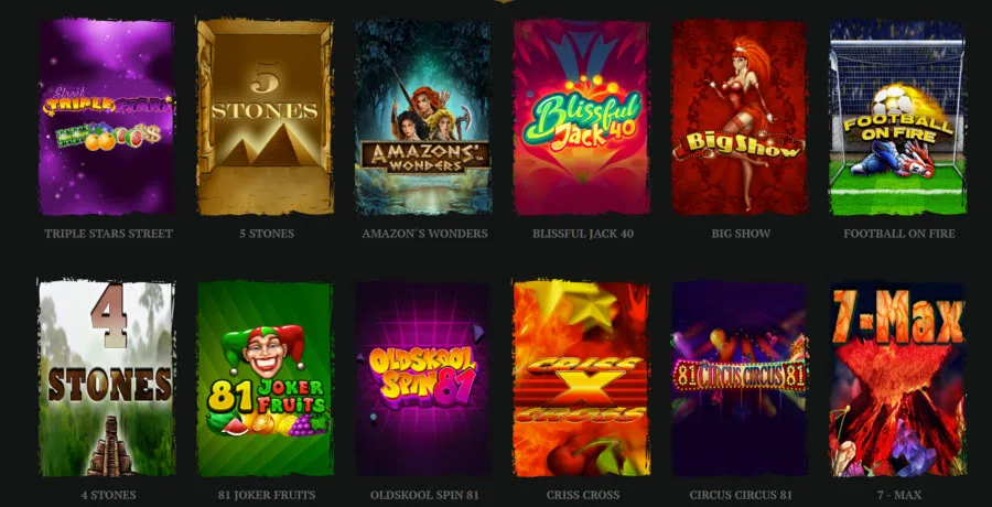 Selección de juegos de Casino Kartáč